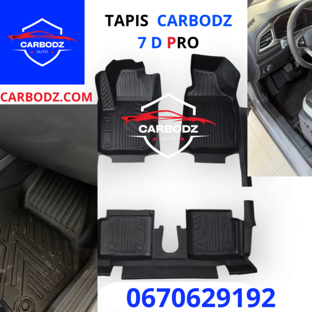 Tapis 7 D PRO  CHERY TIGGO 2 PRO Avant et Arrière  CARBODZ Garantie 3 ANS